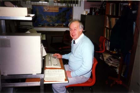 Prof. Dr. Burney in his university office, 1998