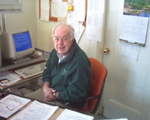 Prof. Dr. Burney in 2004 at his university office